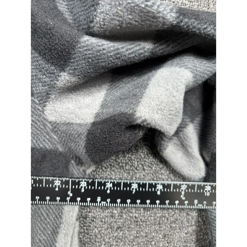 Company Eighty One Hoodie Mens XL Gray Buffalo Plaid Fleece Pullover C39HD009